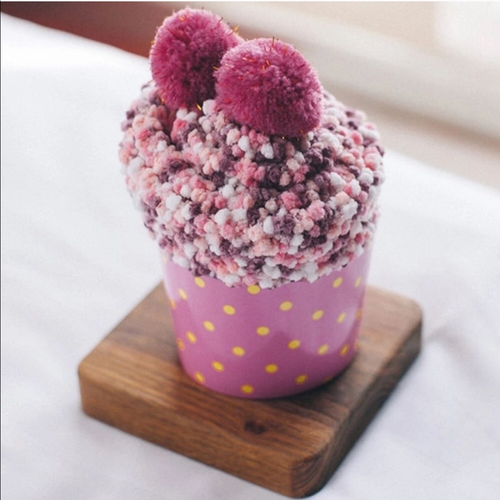 Berry Cupcake Cake Fuzzy Pom Pom Socks! Comfy!❤️ Great gift idea!